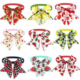 Dog Apparel 30/50pcs Summer Small Bow Ties Fruit Style Adjustable Puppy Collar Pets Grooming Accessories For Dogs Cat