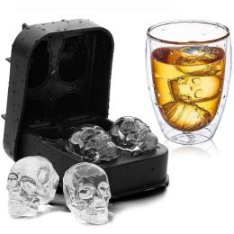 Tools 3D Skull Silicone Mould Ice Cube Tray Mould Ice Cube Maker Ice Ball Mould Whiskey Wine Cocktail Ice Cube Mould Ice Ball Mould
