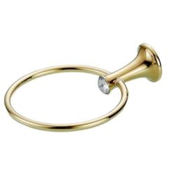 Solid Brass Gold Towel rings Bath Shelf Rack Hangers Bathroom Accessories Wall Mounted303u3090847