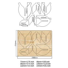 Messen 2022 New Bow Folding Cutting Girl Hair Accessories Cutting Die Mold Wood Mould Suitable for Fustelle