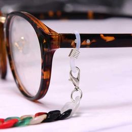 Eyeglasses chains MOON GIRL 72cm Acrylic Sunglasses Chain Women Anti Slip Reading Eyewears Ribbon Clip Mask Holder Neck Strap Lanyard Dropshipping