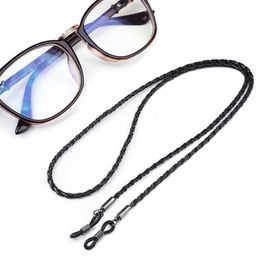 Eyeglasses chains Thick Twist Sunglasses Leather Rope Chain Eyewear Braided Glasses Lanyard Strap Outdoor Sports Non-slip Eyeglass Accessories