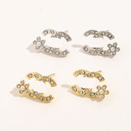 NEW Luxury Brand Women's Designer Earring Letters Stud 18K gold-plated Women earring Wedding Party Jewellry Accessories Wholesale 1658