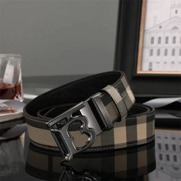 Men's Genuine Leather Belt Top Quality Luxury Designer Belt Men's Belt Copper Buckle Belt Luxury Stripe Letter Buckle Classic Belt Gold and Silver Width 3.8 cm 100-125 cm