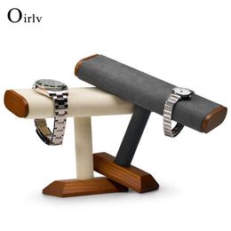 Jewelry Stand Oirlv wooden display stand used to organizer T-frame jewelry solid wood Tshape Q240506