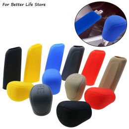 Covers 1PC Silicone Gear Shift Knob Car Handbrake Hand Brake For Universal Acceossories Washable And Reusable Covers Sleeve Thickening