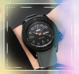 Popular mens Quartz Watches day date time three stiches colorful rubber strap japan quartz movement Clock hour calendar wristwatch montre de luxe gifts
