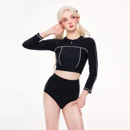 Women's Swimwear Swim Wear Women Bikini Set 2024 Korean Outfits Swimsuit Sexy Beach Biquini Version Split Body Slimming Long