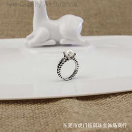 Designer Ring for Woman David Yurma Ring Luxury Moissanite Screw Ring Davids Jewellery Beizhu Pearl Ring Button Thread Fashion Four Claw New Style