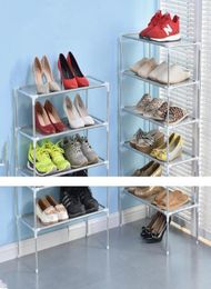 DIY nonwoven fabrics Shoe Storage Cabinet Shelf Multilayer Combination Furniture Storage Organizor Removable Door Shoe display S8974994