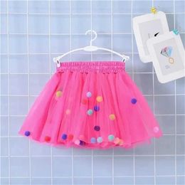 8WB6 tutu Dress 2024 New Arrival Infant Mulity Colourful Tulle Tutu Skirt Pom Princess Mini Dress Children Clothing Pettiskirt Girl Clothes d240507