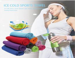 Comfortable Ice Cold Towel Gym Fitness Sports Exercise Quick Dry Cooling Towel Summer Outdoor Perspiration Evaporation Towel DDA382651797
