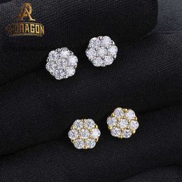 Custom Moissanite Stud Earrings Luxury Fancy Ins Hot Sells Butterfly Diamond Trillion Cut 925 Silver VVS Earring Stud Women