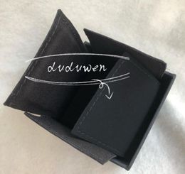 7X7cm black gift box fashion packing C package inside velvet pad for jewelry printed storage case top quality7221652
