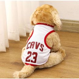 Dogs Pet Basketball Summer Thin Clothing Sports Vest Cat Clothes Small And Medium Dog Clothes Breathable Clothes k44