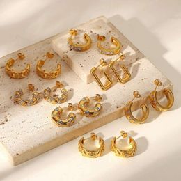High Quality Trendy Metal Gold Plated Fashion Fine Jewellery Earrings Wholesale Bulk Women Luxury Diamond