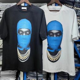 Men's T Shirts IH NOM UH NIT T-shirt Blue Masker Man Print Shirt For Women Men Loose Cotton Clothing Streetwear Oversize Casual Top Tees