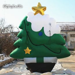 wholesale Customised Advertising Simulation Inflatable Christmas Tree 3m Height Artificial Xmas Tree With Printing For Holiday Decoration