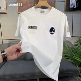 Men's T-Shirts Designer Fashionable Young Men's Mercerized Cotton Short Sleeve 2024 Summer Personalized Slim Fit Versatile Comfortable Korean T-shirt UP6W 43556