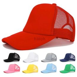 Ball Caps Truck drivers Adjustable Classic Mesh Back Baseball Cap Contour Cotton Hat mens and womens fathers Solid d240507