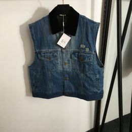 Spring Summer Women Denim Vest Season Fashion Generous Sleeveless Patchwork 2024 Female Vest