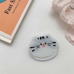 Cell Phone Mounts Holders Korean Cut Cartoon Cat Garfield Magnetic Holder Grip Tok Griptok Phone Stand Holder Support For iPhone For Pad Magsafe Smart Tok