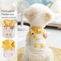 Dog Apparel Waffle Cat Vest Summer Cute Teddy Clothing Puppy Pullover Comfortable Breathable Pet Clothes Supplies