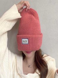 Huge Woollen Hat Women Winter Thicken Beanies Big Head Circumference Cold Thick Oversized Knitted 2112239904331