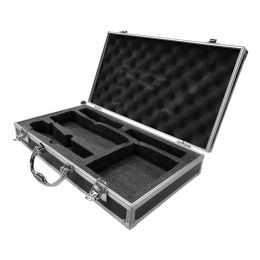 Instrument Wireless Microphone Carrying Case Hard Shell Instrument Box with Sponge Compartment for Microphone Sound Card Mixer Accessories