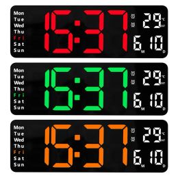 Clocks 13in Digital Clock Automatic Brightness Dimmer Electronic LED Clocks 10 Speed Control with Remote Control Living Room Decoration