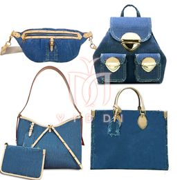 10A Series Designer bags Tote Bag Handbags Large Capacity Crossbody bag Old flower Vintage Shoulder handbag Denim backpack