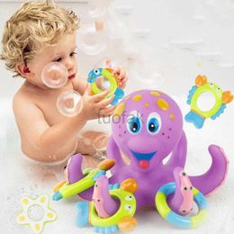 Bath Toys Baby Bath Toys Play Water Toys Funny Floating Ring Toss Game Bathtub Bathing Pool Education Toy for Kids Baby Children Gift d240507