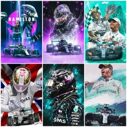 Stitch New Full Drill Square/Round Diamond Painting F1 Racing Car Formula Mercedes Champion Driver Picture Lewis Hamilton Mosaic Decor