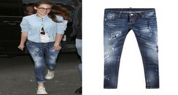 2020 SS Bleach Fading Skinny Fit Leg Jeans Women Light Blue Painted Distressed Denim Trouser Girls8716966