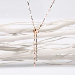 Swarovskis Necklace Designer Jewellery Women Original Quality Luxury Fashion Pendant Twisted Tassel Necklace Crystal Romantic Knot Collar Chain Will Never Fade