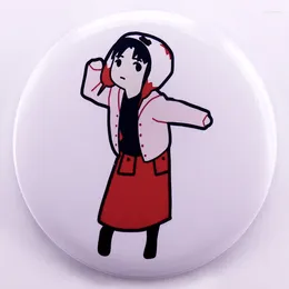 Brooches Kawaii Lain Dancing Badge Pinback Anime Serial Experiments Tinplate Backpack Decoration