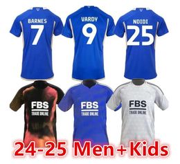 2024 25 Leicester Soccer Jerseys BARNES Tielemans home away VARDY MADDISON IHEANACHO AYOZE NDIDI DAKA LOOKMAN City Home 2024 25 Vardy Football Uniforms Men Kdis Kit