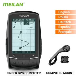 MEILAN M1 Finder GPS Bike Computer 2.6 inch Big Screen Cycling German French Wireless Outdoor Navigation Bicycle Speedometer 240507