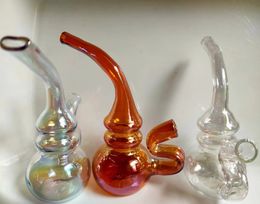 Mini Glass Gourd Hookah Water Bong Pipe 3.5 Inch Smoking Straw Tobacco Recycler Bongs Bubbler DAB Rigs