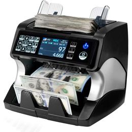 IMC01 Bank Grade Money Counter Machine with Mixed Denomination and Serial Number Recognition, Currency Printer Compatible