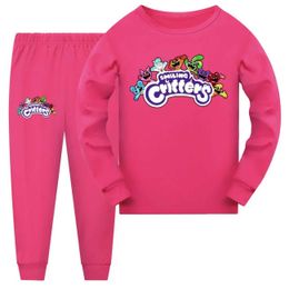 Critters Pajamas Clothes Smiling Baby Girls Long sleeved Pajama Toddler Boys Nightwear Kids Cute Catnap Pajamas Childrens PajamasL2405