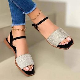 Casual Shoes Female Sandals Summer Women Hollow Out Roman Woman Gladiator Open Toe Beach Flats Ladies Footwear Plus Size 43