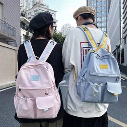 School Bags Drawstring Pockets Women Backpacks Water Proof Students Nylon Schoolbags Large Capacity Teenager Girls Boys Book Knapsack