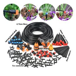 Decorations Garden Watering Irrigation System Drip Kit Adjustable Misting Nozzles Dripper Automatic Spray Garden Tool Set