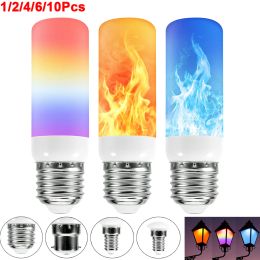 Decorations E12/E14/E27/B22 5W LED Fire Flame Bulb Lights 3 Modes Dynamic Flickering Effect Lamp for Indoor Outdoor Home Party Decoration