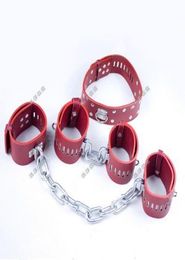 sex toys collar and Handcuffs and leg irons connected lock sm4093279