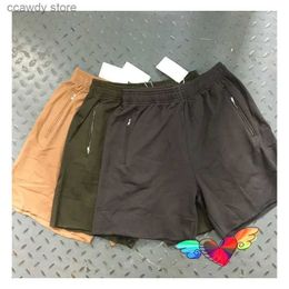 Men's Shorts 2024 Terry Season 6 Men Women High Quality Classic Solid Series Zipper Pocket Trousers Calabasas H240507