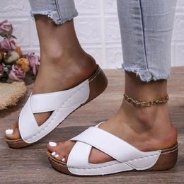 Sandals Summer Fashion Shoes Women Elegant Ladies Slides For Wedge Shoe Outdoor Footwear Female Slipper