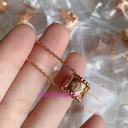 Designer Luxury 1to1 Original Vancllf Vgold Plated Mijin Kaleidoscope Necklace with Thick Gold Plating and Diamond Inlay Fashionable Instagram Temperament