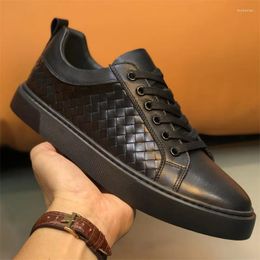 Casual Shoes Euro Men Flats Genuine Leather Hand-Woven British Trendy Male Board Zapatos Hombre Luxury Designer 5C